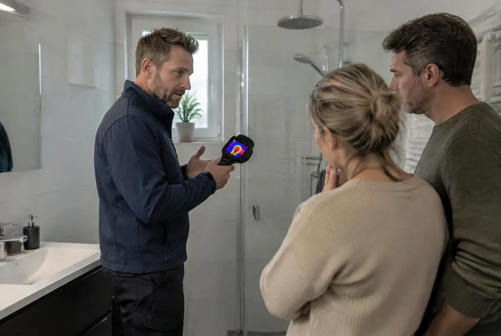 Lekdetectie Krommenie – specialist legt bevindingen uit aan bewoner